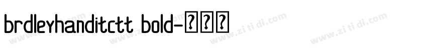 brdleyhanditctt bold字体转换